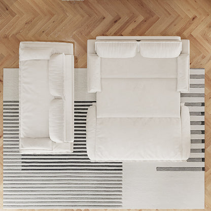 Queen Pull Out Sofa Bed, 3 In 1 Convertible Sleeper Sofa Multifunctional Velvet Loveseat Bed - Beige