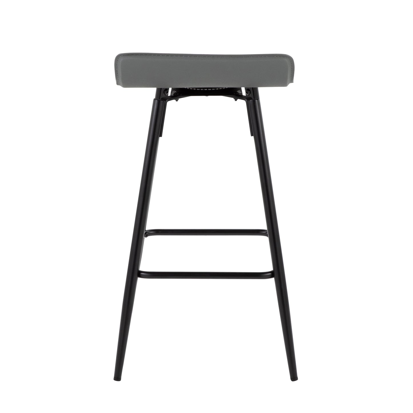 Ale - Contemporary Fixed Height Counter Stool (Set of 2) - Black / Gray
