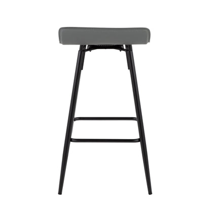 Ale - Contemporary Fixed Height Counter Stool (Set of 2) - Black / Gray
