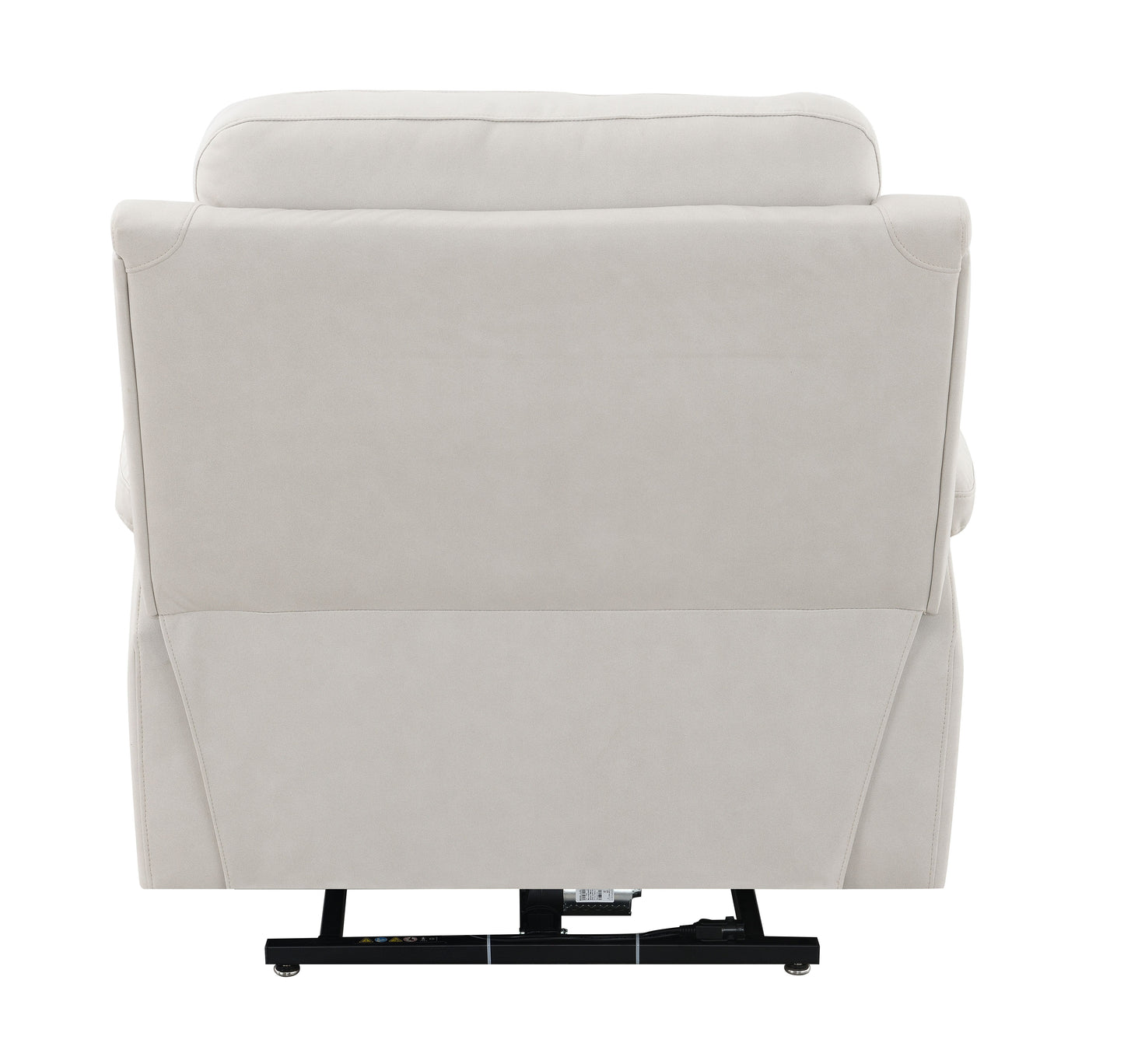 Chriki - Polished Microfiber Power Motion Recliner With Lift Heating Massage Chair - Beige