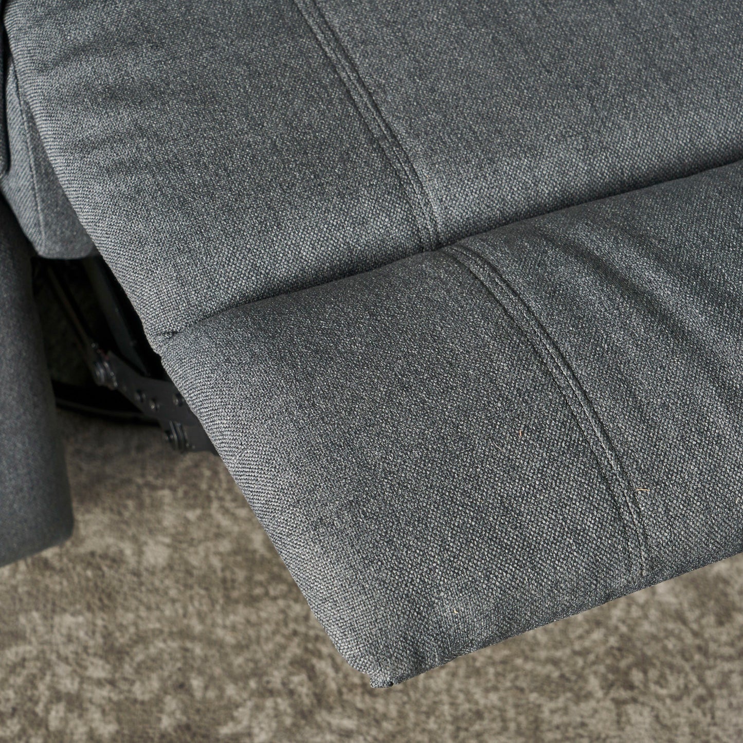 Glider Recliner With Swivel, Manual Reclining Chair - Charcoal