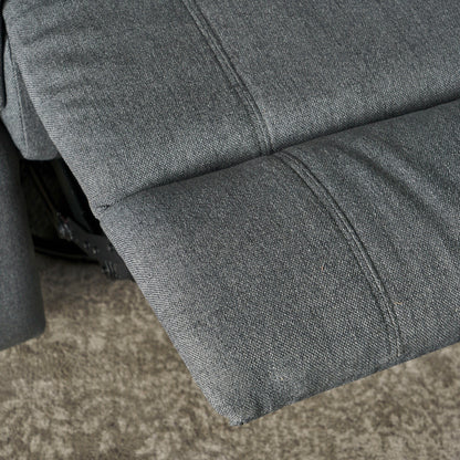 Glider Recliner With Swivel, Manual Reclining Chair - Charcoal