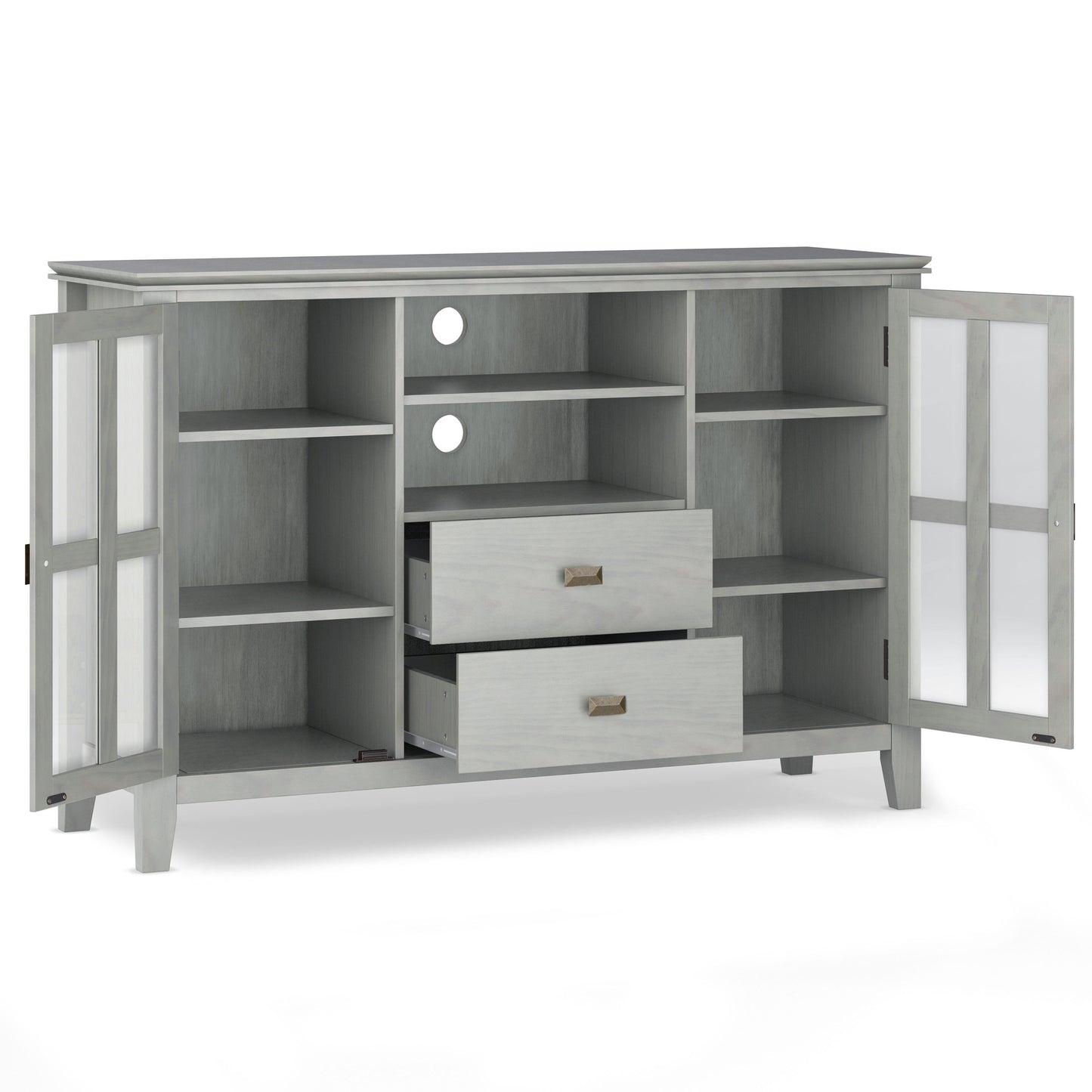 Artisan - Tall TV Media Stand - Fog Gray