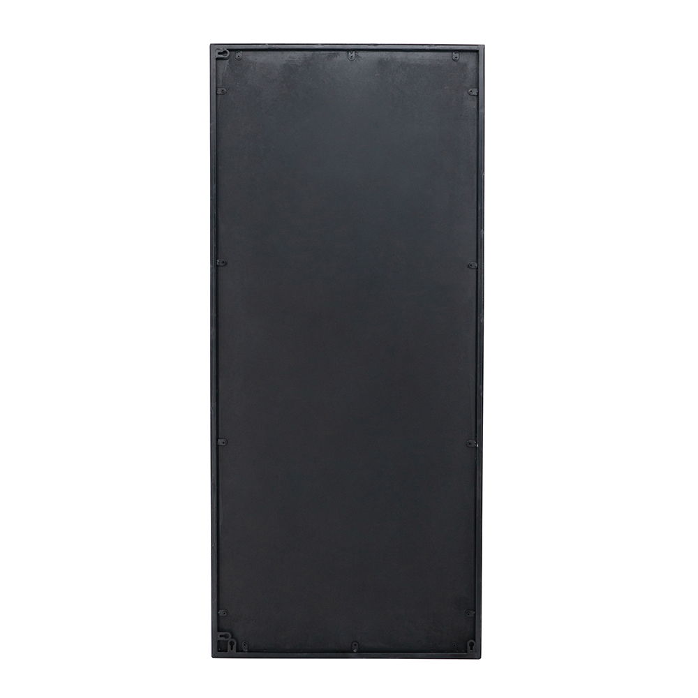 Traditional Decor Style Rectangle Antique Glass Wall Mirror, Wall Decor For For Bathroom Entryway Console Lean Against Wall - Black