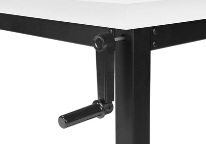Computer Desk, Home Office, Standing, Adjustable, Laptop, Contemporary And Modern - White / Black