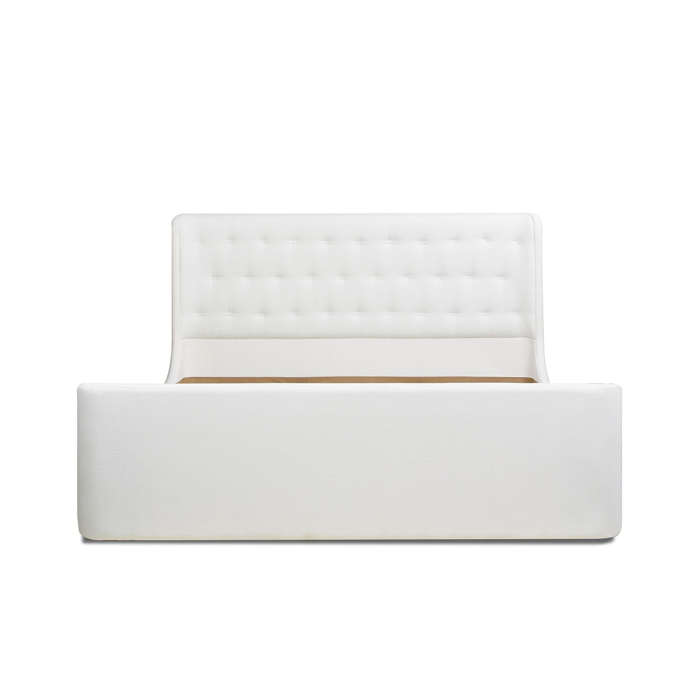Brooks - King Contemporary Tufted Shelter Platform Bed - Antique White