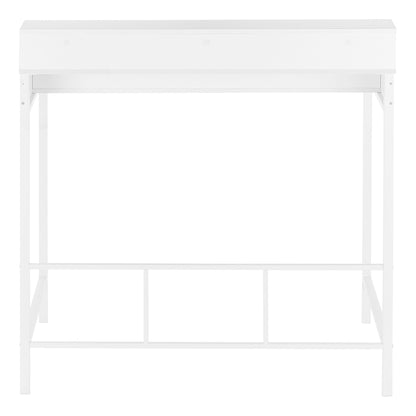 Computer Desk, Home Office, Standing, Storage Shelves, Laptop, Contemporary & Modern - White