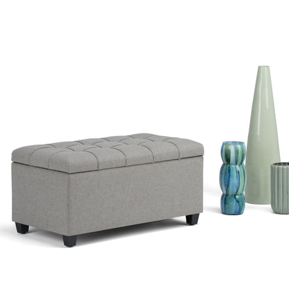 Sienna - Storage Ottoman Bench - Dove Gray
