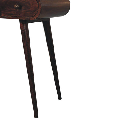 Dressing Table With Foldable Mirror - Walnut