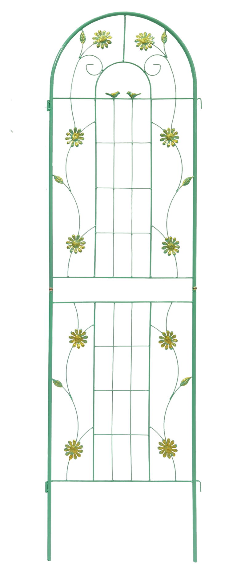 2 Pack Metal Garden Trellis Rustproof Trellis For Climbing Plants Outdoor Flower Support - Green