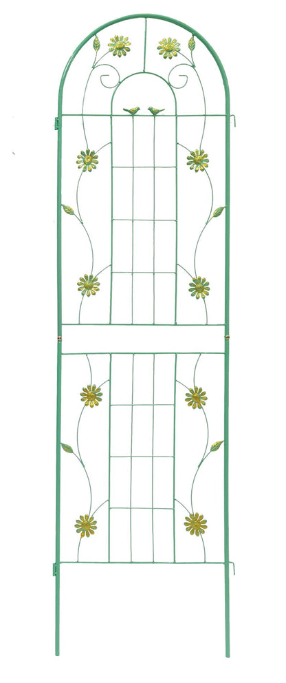 2 Pack Metal Garden Trellis Rustproof Trellis For Climbing Plants Outdoor Flower Support - Green