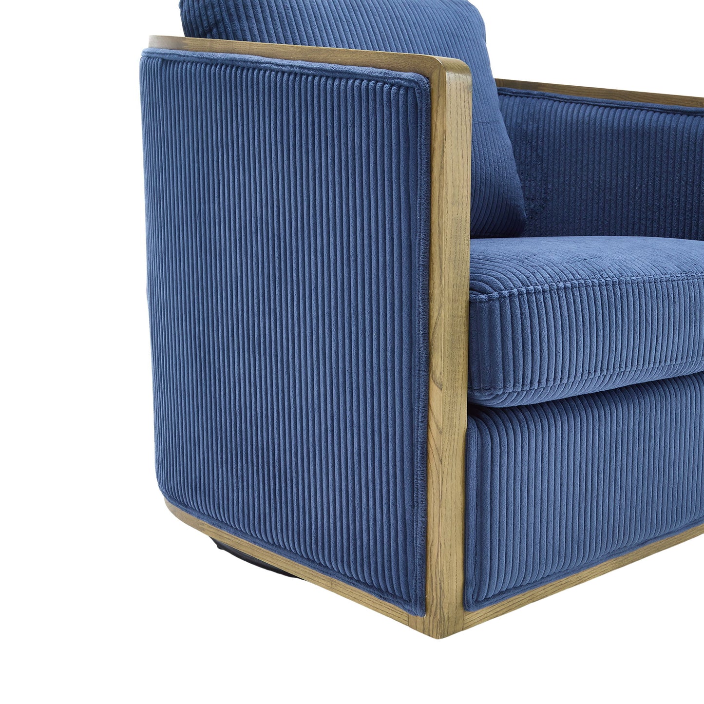 Swivel Barrel Chair, Comfortable Accent Sofa With 360 Degree Swivel For Living Room, Nursery, Office - Navy