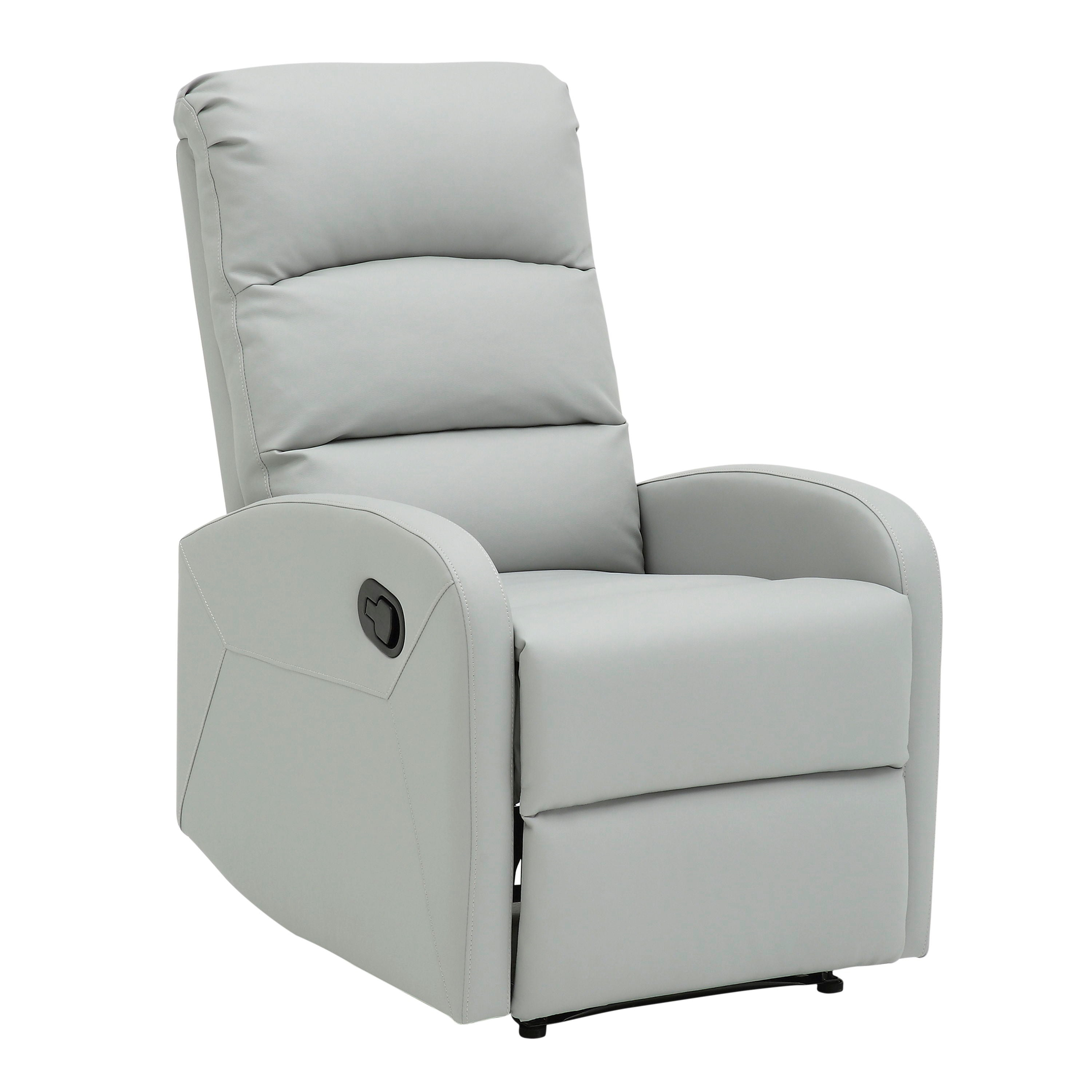 Dormi - Contemporary Recliner Chair - Light Gray