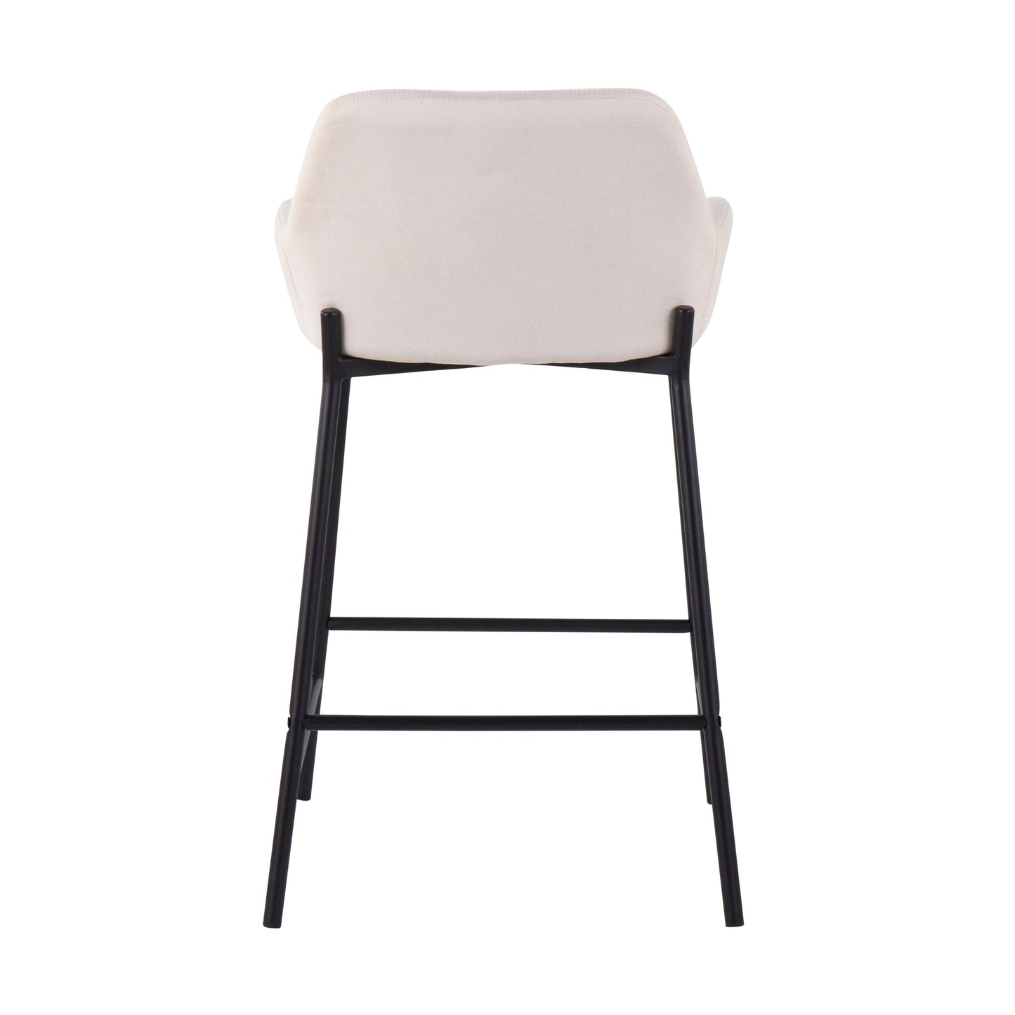 Daniella - Industrial Fixed Height Counter Stool (Set of 2) - Black / Cream