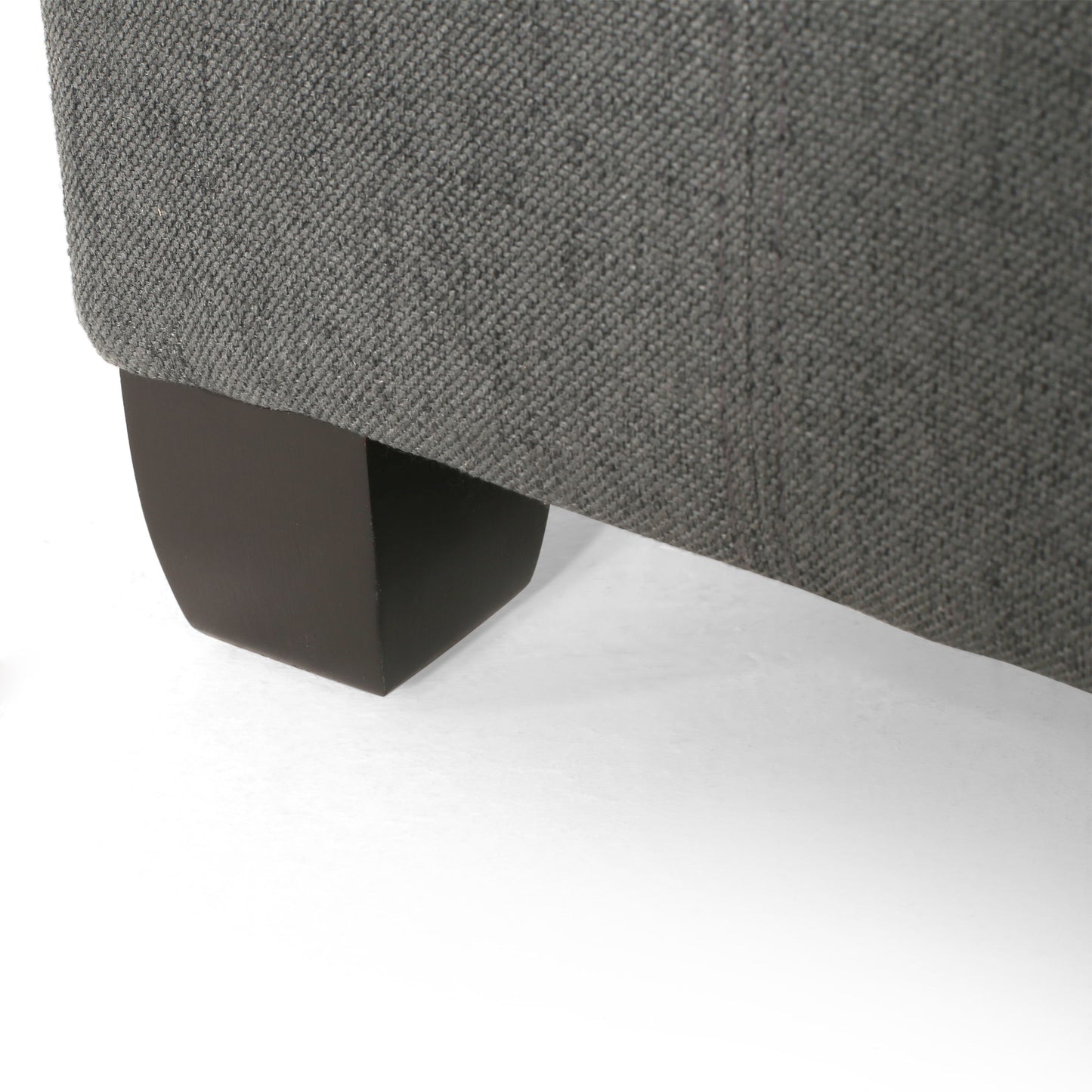 Isabella - Ottoman Contemporary Storage Solution - Dark Gray