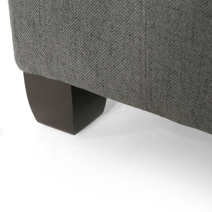 Isabella - Ottoman Contemporary Storage Solution - Dark Gray