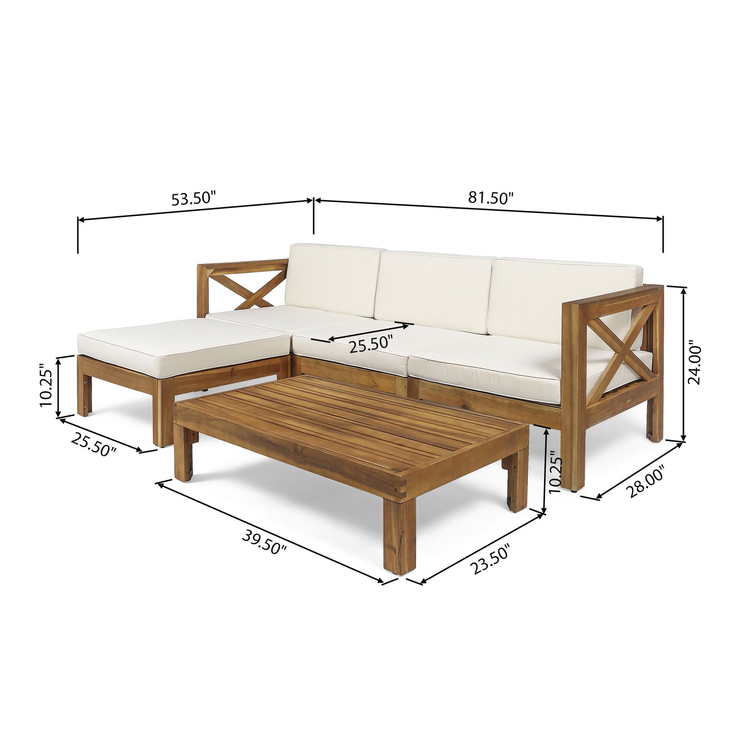Alcove - L Shape Sofa Set - Beige