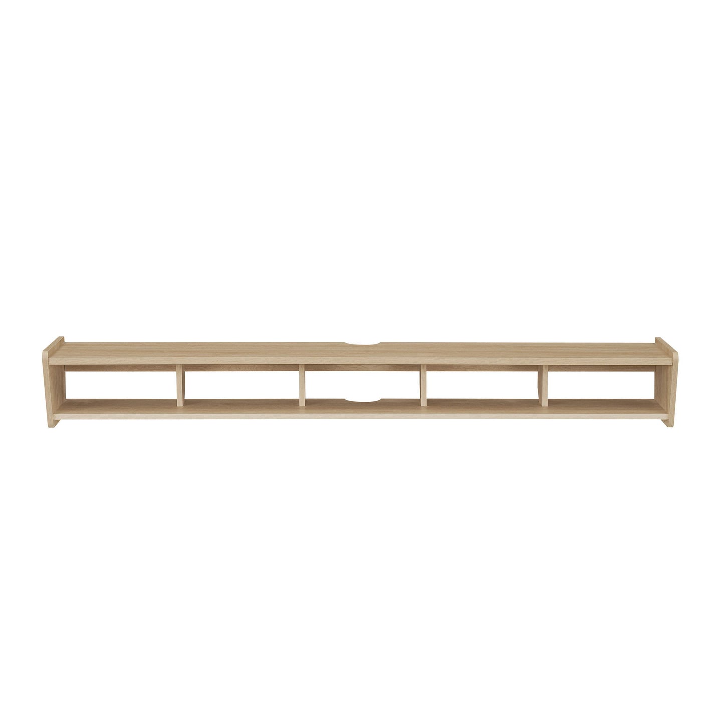 Modern Wall-Mounted Floating TV Stand - Coastal Oak