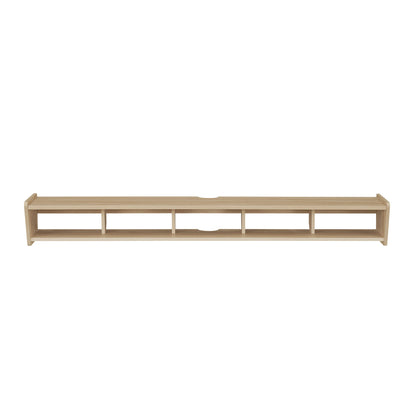 Modern Wall-Mounted Floating TV Stand - Coastal Oak