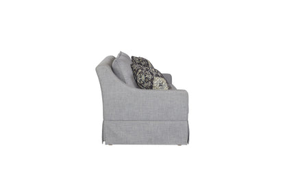 Sofa With Skirt And Reversable Cushions And 2 Pillows - Light Gray
