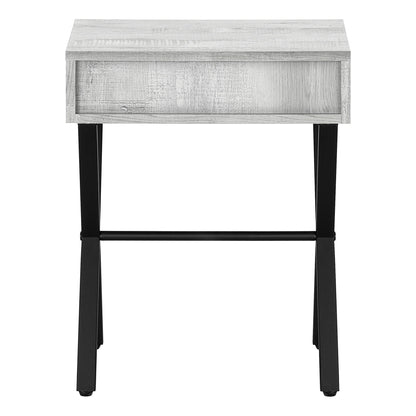 Accent Side Table, 1 Storage Drawer, Contemporary And Modern - Gray