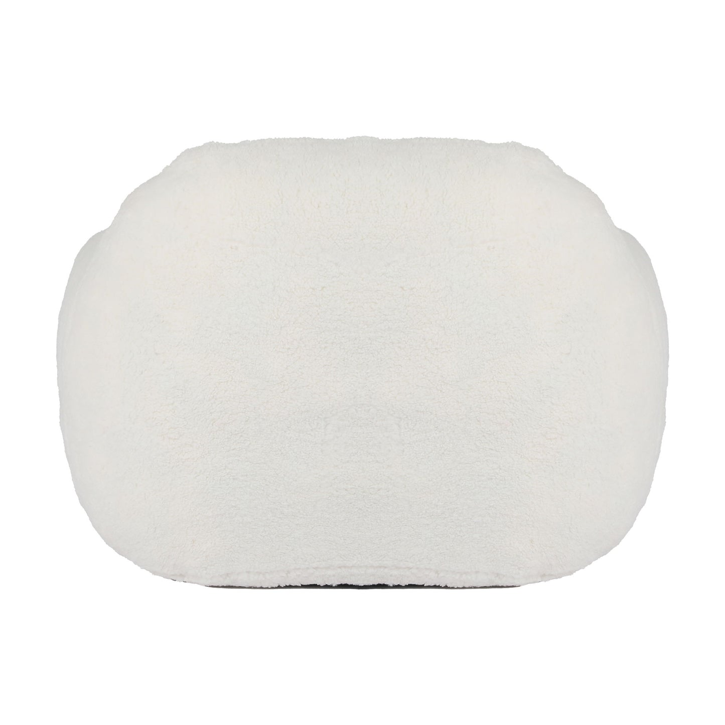 Giant Bean Bag Chair For Adults, Spacious Memory Foam Bean Bag Sofa With Armrests Teddy Fabric, Comfy Seating For Living Room Or Bedroom - Off White