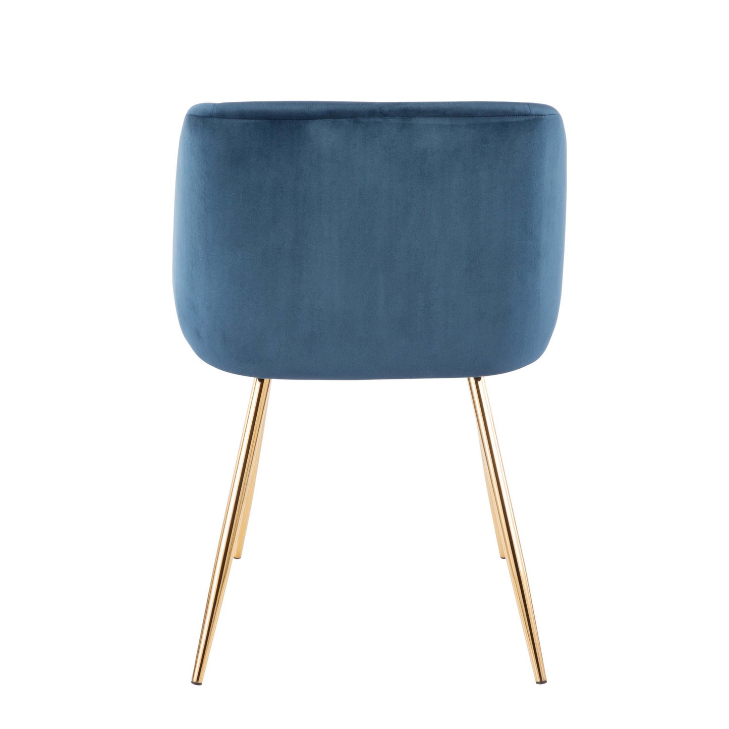 Fran - Contemporary Chair (Set of 2) - Gold / Blue