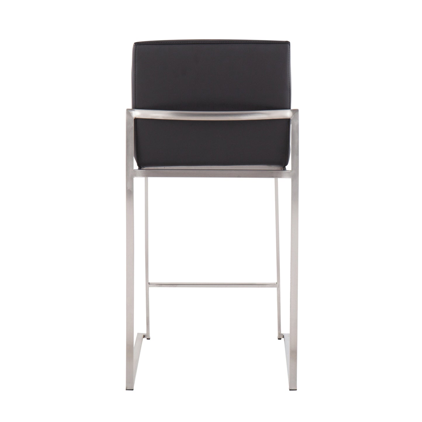 Fuji - Contemporary, High Back Barstool (Set of 3) - Black