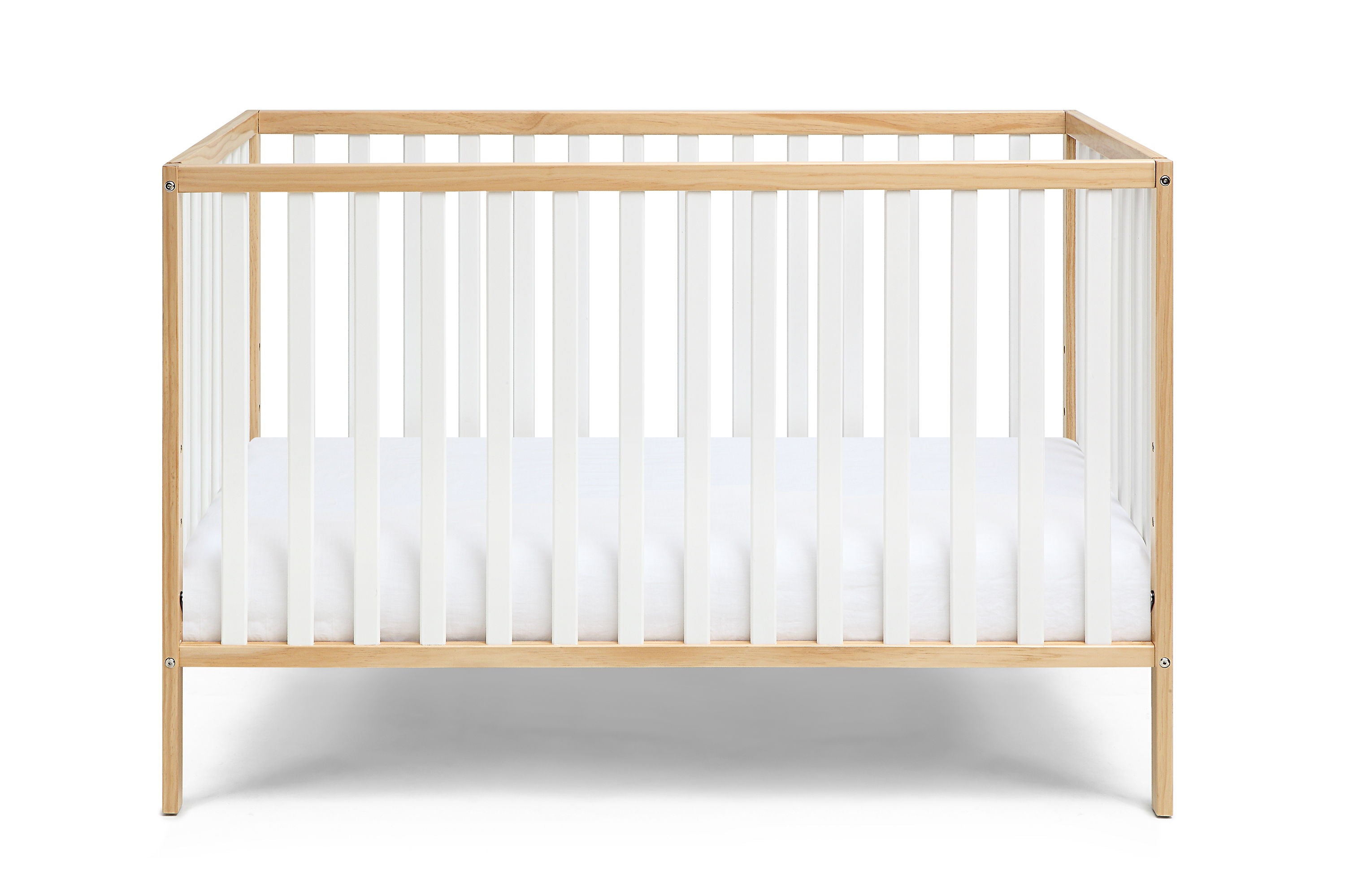 Deux - Remi 3 In 1 Convertible Island Crib - Natural / White