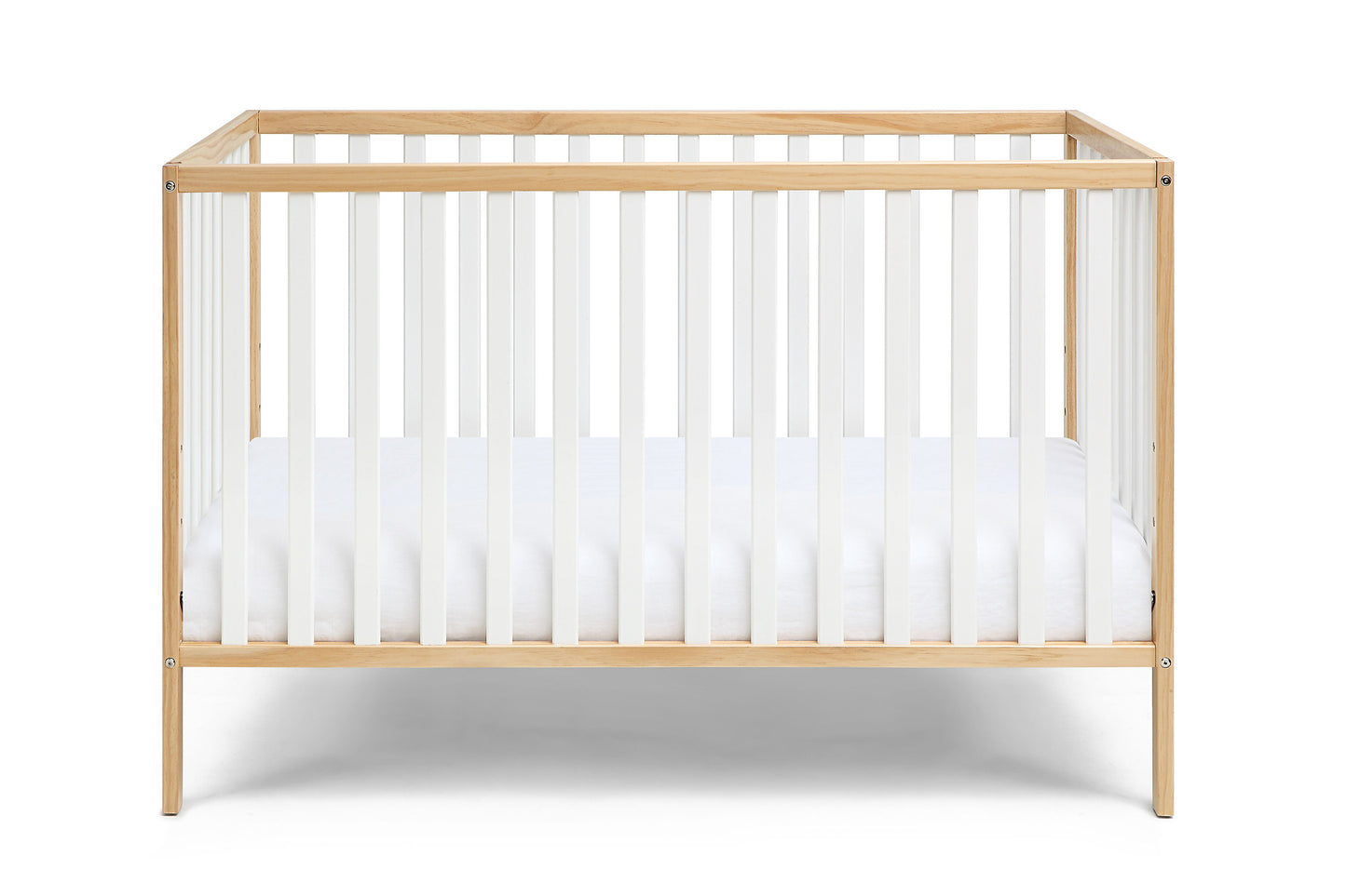 Deux - Remi 3 In 1 Convertible Island Crib - Natural / White