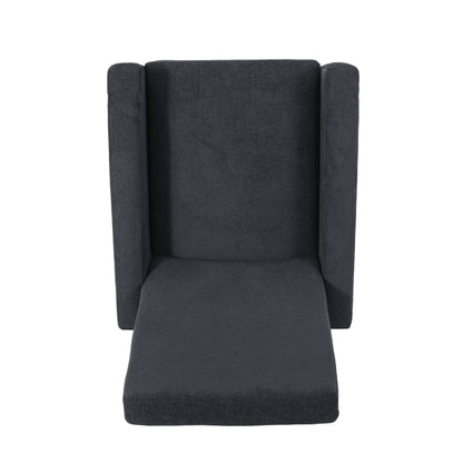 Wide Hand Manual Club Recliner - Charcoal