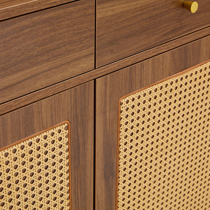 Multi Functional Modern Minimalist Shoe Cabinet Perfectly Blends Into Nordic, Japanese, And Industrial Style Homes - Walnut