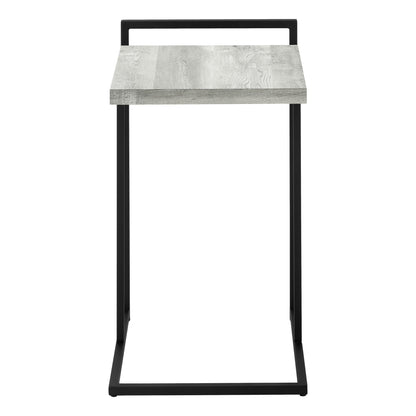 Accent Table, C - Shaped, Modern Convenient Design - Gray
