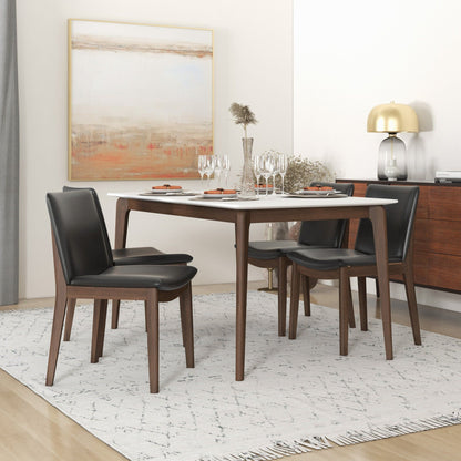 Destiny - Dining Chairs (Set of 2) - Black / Dark Brown