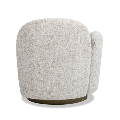 Duo - LAF One-Arm Swivel Accent Chair - Multi Greige Beige