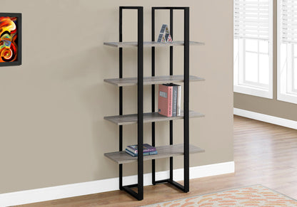 Bookshelf, Bookcase, Etagere, 4 Tier, Office, Contemporary & Modern - Taupe