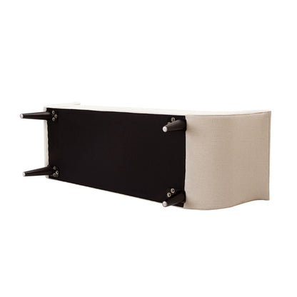 Alma - Tufted Flared Arm Entryway Bench - Sky Neutral Beige