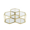 Modern Stainless Steel Frame Living Room Coffee Table With Double Layer Tempered Glass - Gold