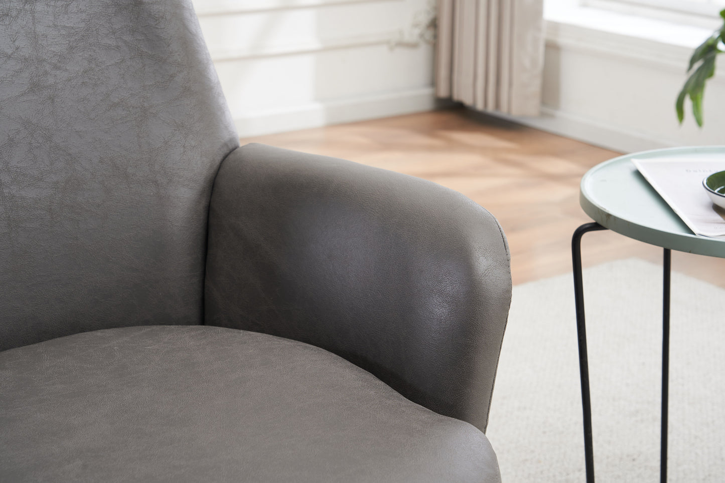 Swivel Barrel Chair, Swivel Accent Chairs Armchair For Living Room, Reading Chairs For Bedroom Comfy, Round Barrel Chairs With Gold Stainless Steel Base - Gray