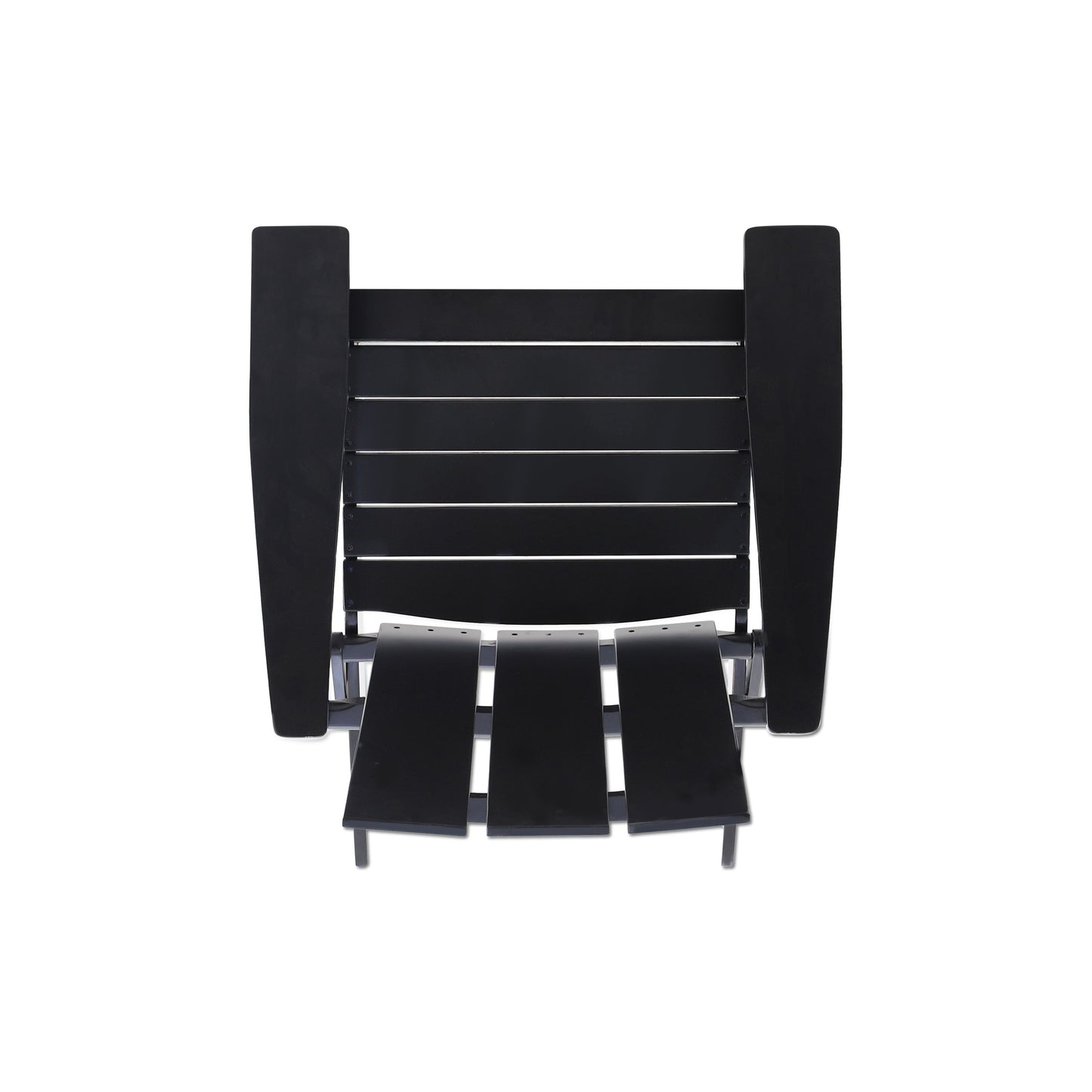 Aurascape - Outdoor Acacia Wood Foldable Adirondack Chair - Black