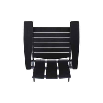 Aurascape - Outdoor Acacia Wood Foldable Adirondack Chair - Black