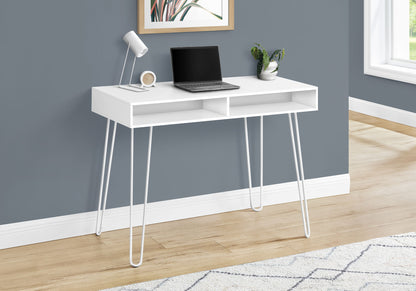 Modern Computer Desk, Laptop, Left, Right Set-Up, Storage Drawers, Work, Contemporary - White