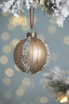 Christmas Ball Ornaments, Glass Decorative Hanging Ball Christmas Tree Ornaments, For Holiday Party Decorations (Set of 6) - Gold