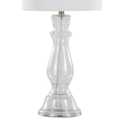 Bishop - Contemporary Table Lamp (Set of 2) - Clear / Nickel / White