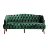 Comfy 3 Seat Sofa With Wooden Legs, For Living Room And Study - Emerald