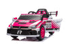 12V4A 20W*2 One Button Start, Forward And Backward, High And Low Speed, Music, Front Light, Power Display, Two Doors Can Open, 2.4G R / C, Seat Belt Four Wheel Absorber Kids Ride On Car - Pink