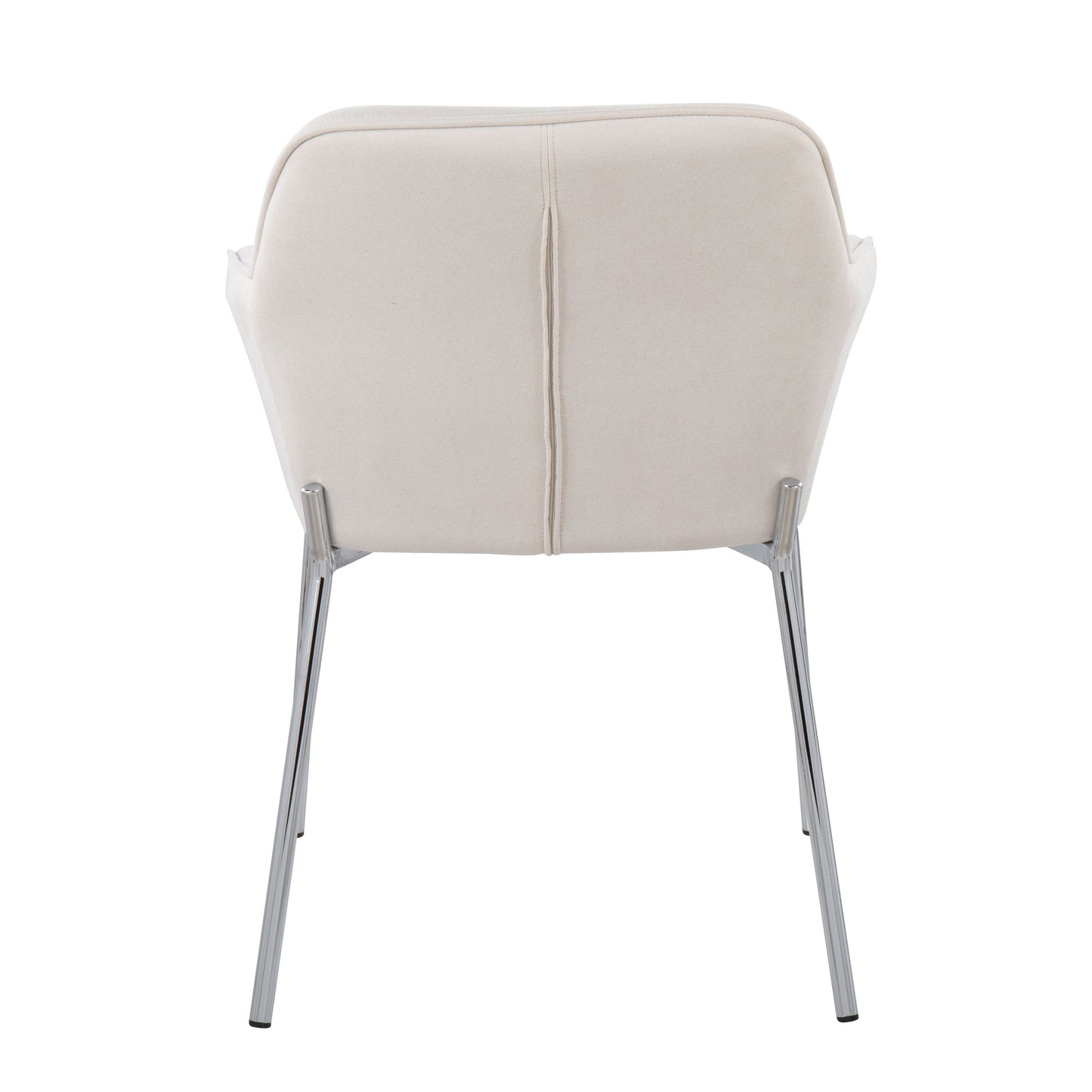 Daniella - Contemporary Dining Chair (Set of 2) - Chrome / Cream