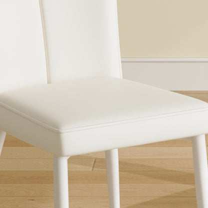 Style Minimalist Dining Chairs With 4 White Sponge Seats And Metal Legs, With 1 Chair Serving Multiple Purposes - Milky White