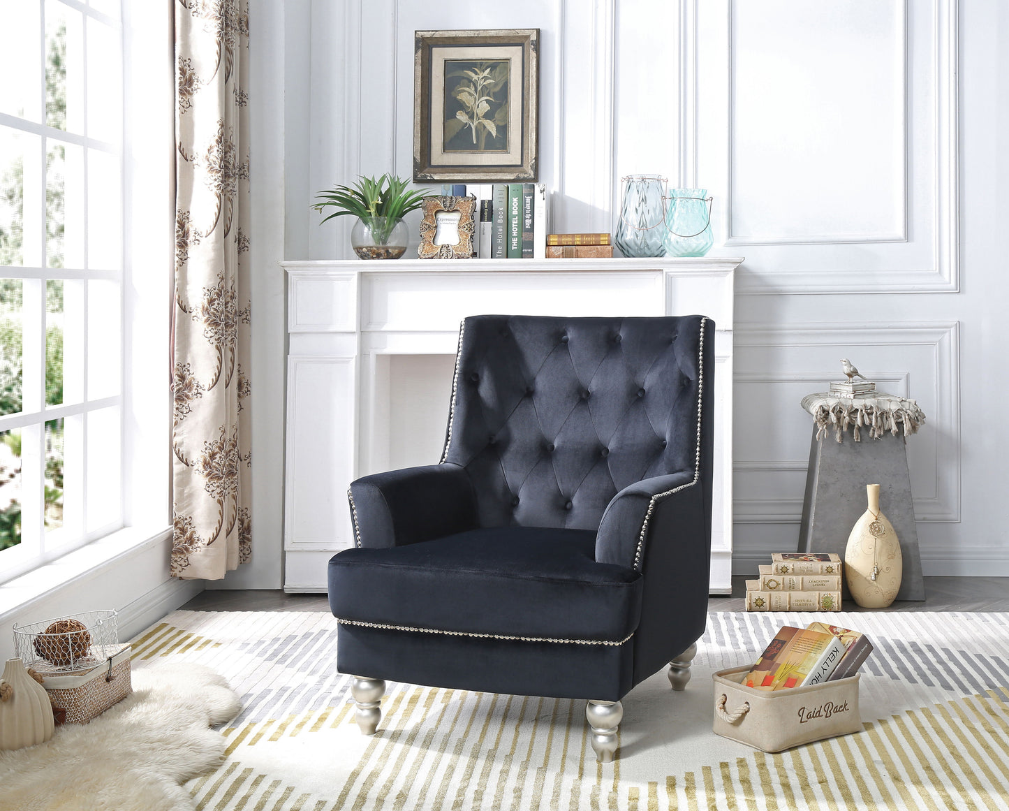 Traditional Armchair Elegant - Black