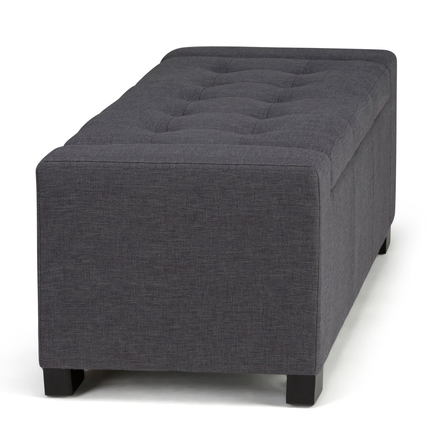 Laredo - Large Storage Ottoman - Slate Gray